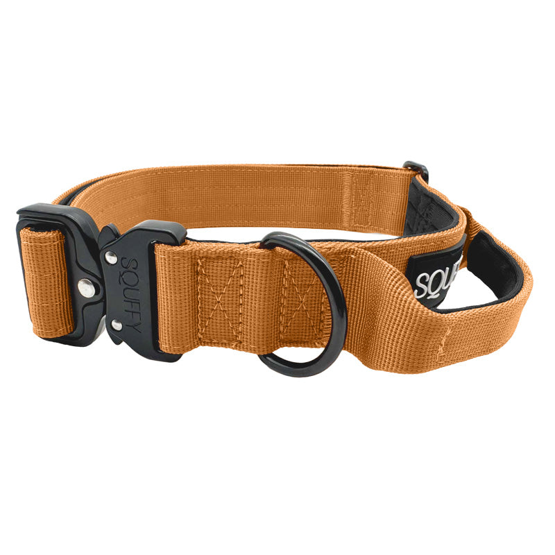 Taktisches Hundehalsband Honey Maze Cognac