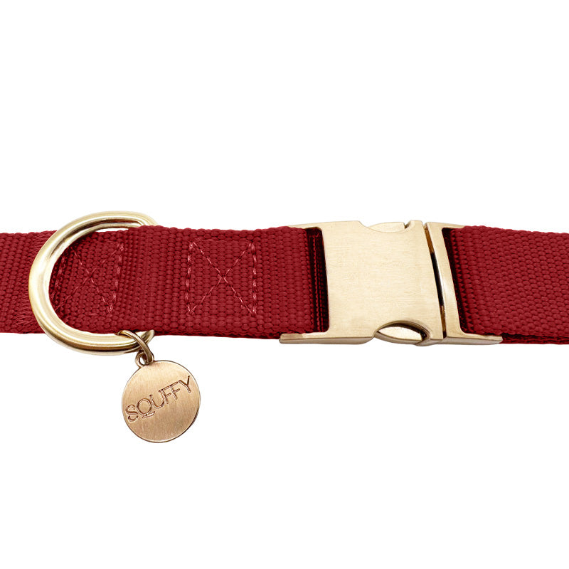 Klassisches Hundehalsband Ruby Gale Rubinrot