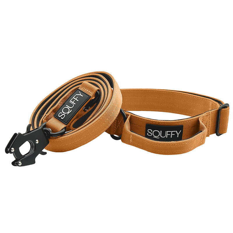 Taktisches Hundehalsband Honey Maze Cognac