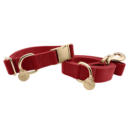 Klassisches Hundehalsband Ruby Gale Rubinrot