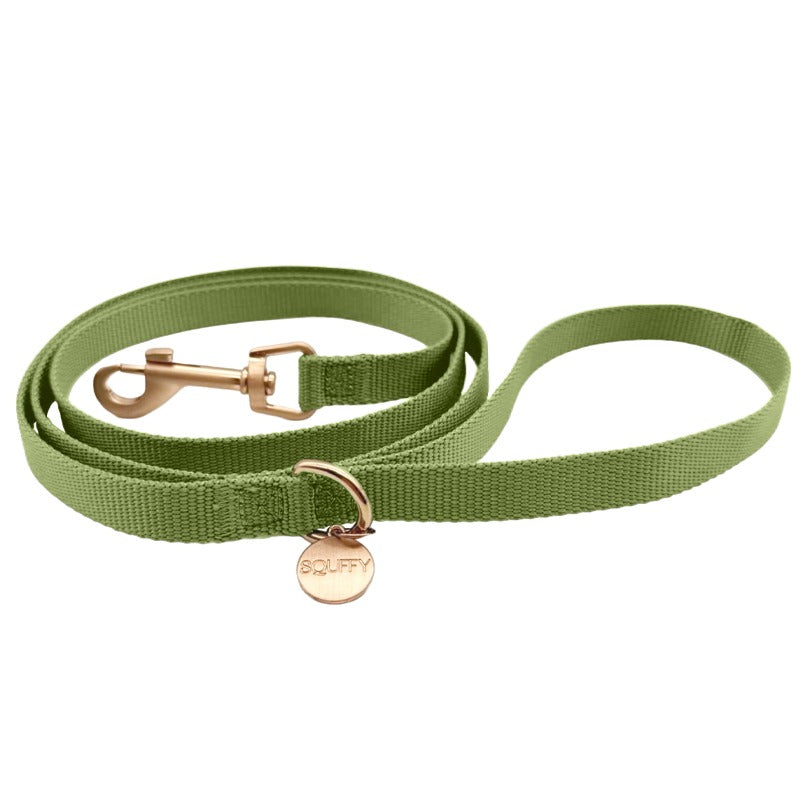 Klassische Hundeleine Moss Breeze Olivgrün